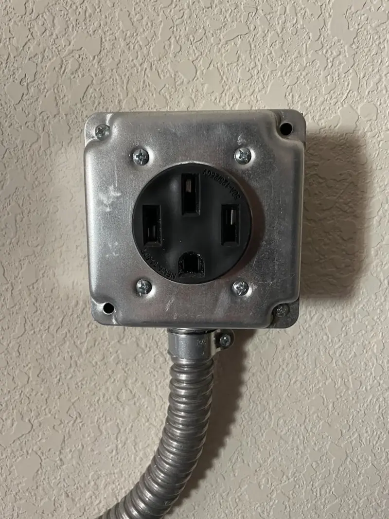 NEMA 14-50 outlet installed for Electrical Panel Upgrade in Ulysses